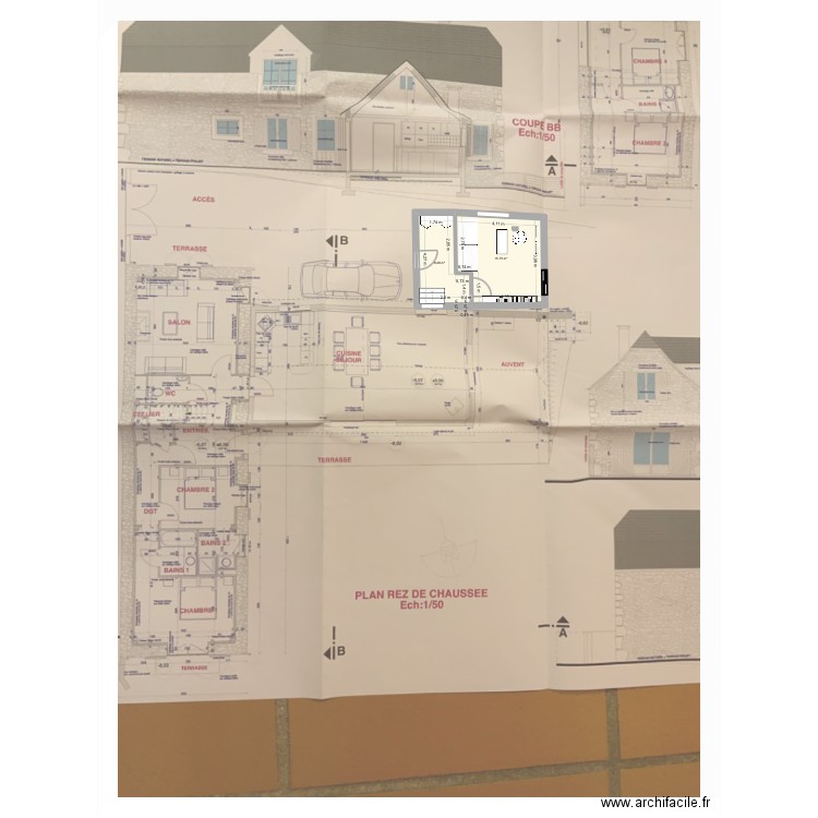 Kutxet. Plan de 2 pièces et 24 m2