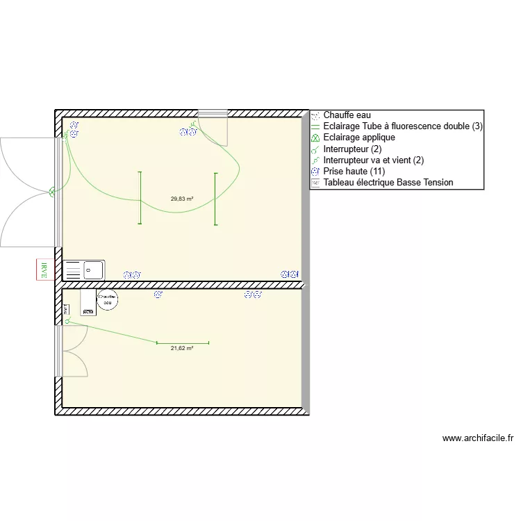 chapel garage . Plan de 