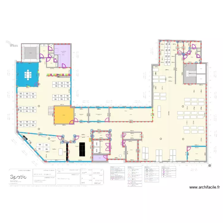 1er étage. Plan de 30 Pièces et 1178 m² 1er étage. Plan de 30 Pièces et 1178 m²
