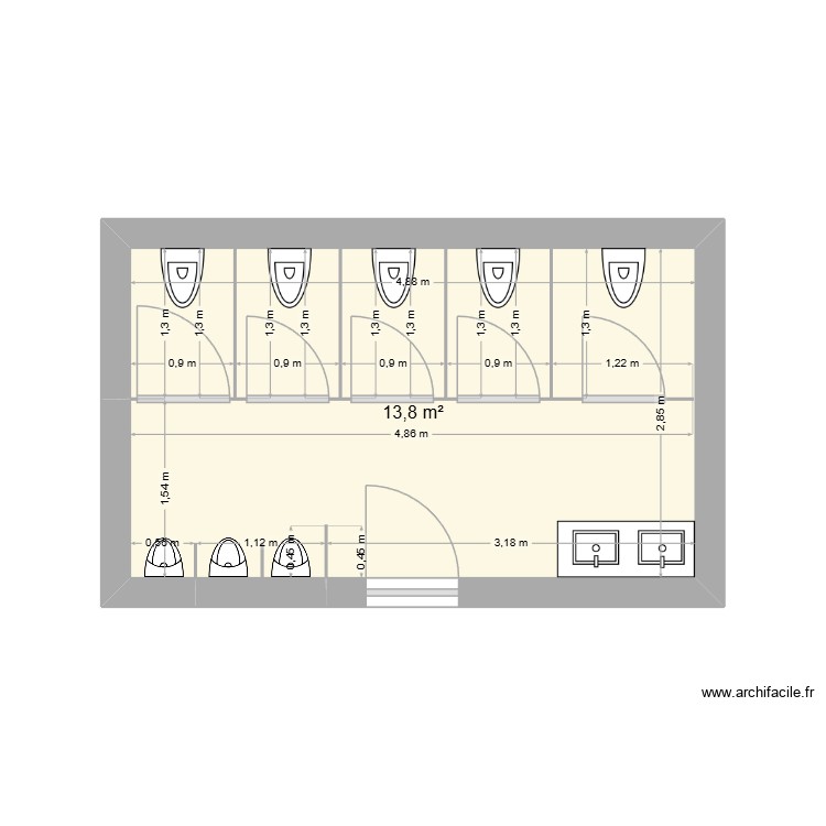 sanitaire extérieur. Plan de 0 pièce et 0 m2 sanitaire extérieur. Plan de 0 pièce et 0 m2