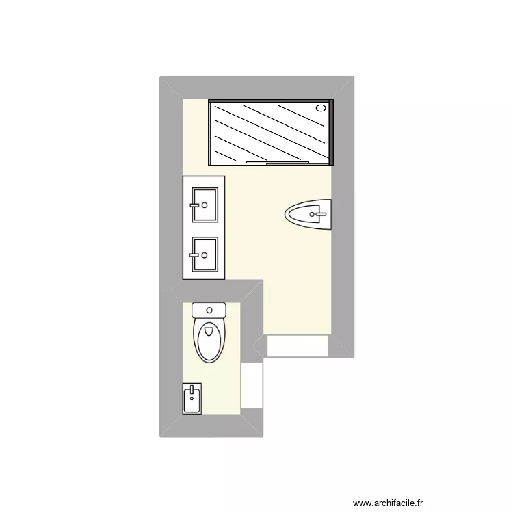 VERSCHAEVE &eacute;tat initial. Plan de 2  et 5 m²