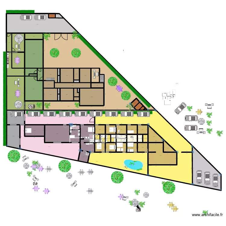MAISON / STUDIO / HOTEL 10 CH / SALLE PDJ 110825A. Plan de 