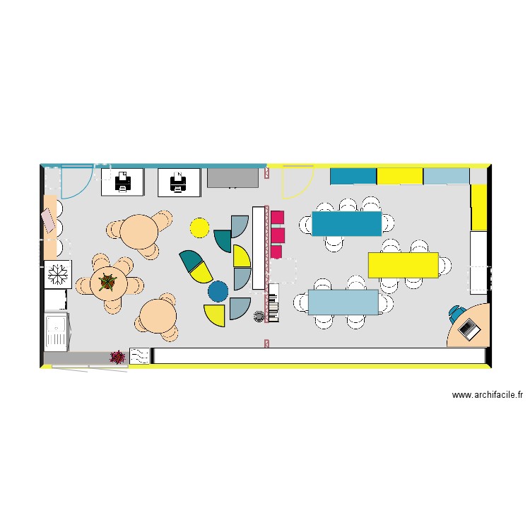 aménagement salle profs . Plan de 0 pièce et 0 m2