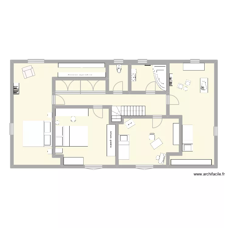 REZ de CHausse. Plan de 6 pièces et 129 m² REZ de CHausse. Plan de 6 pièces et 129 m²