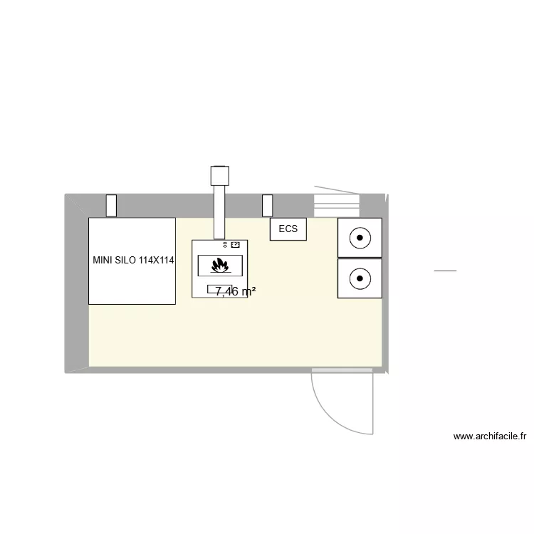 GODEC Alain. Plan de 1  et 7 m²