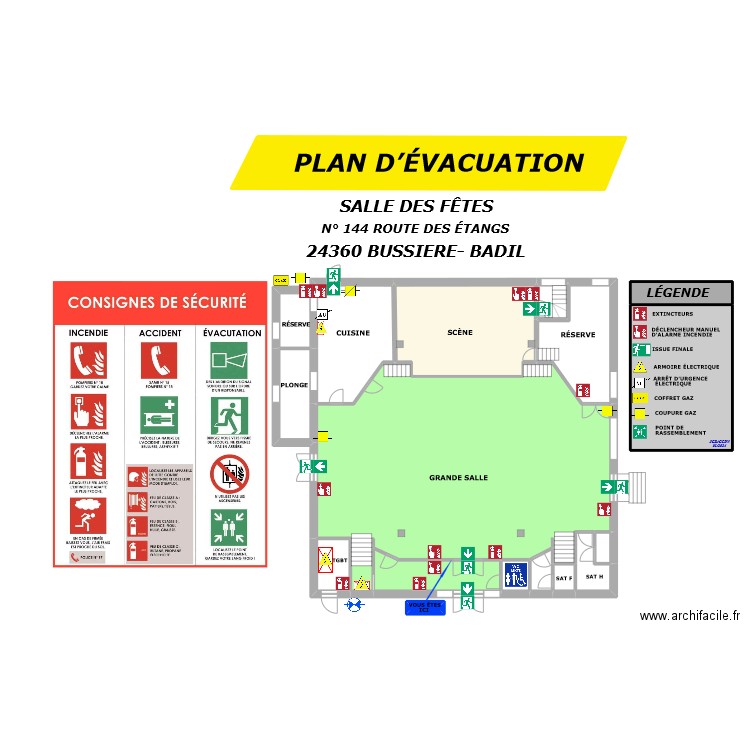 SDF BUSSIERE BADIL. Plan de 18 pièces et 419 m2