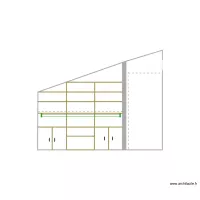 Mur lateral bureau TV &agrave; gauche