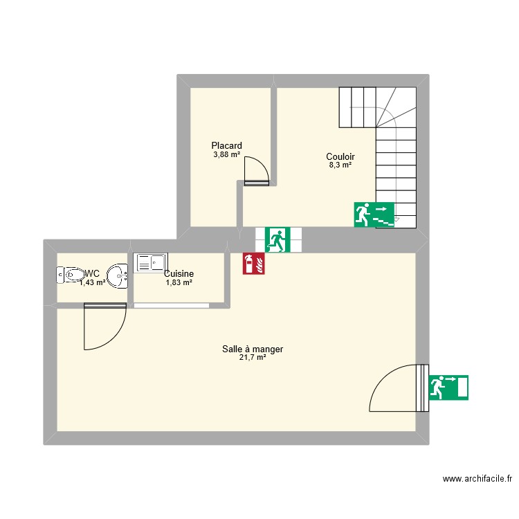 salle repos. Plan de 0 pièce et 0 m2