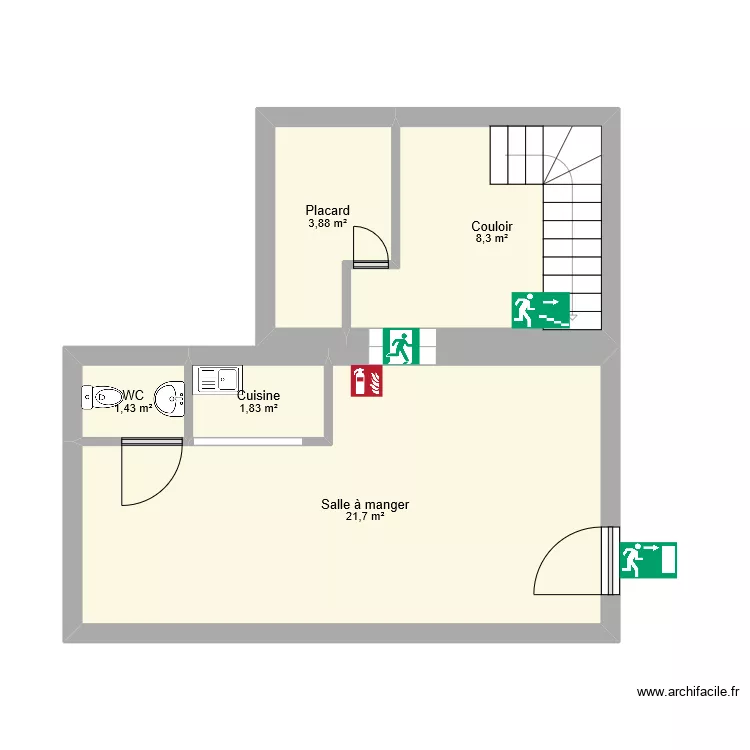 salle repos. Plan de 