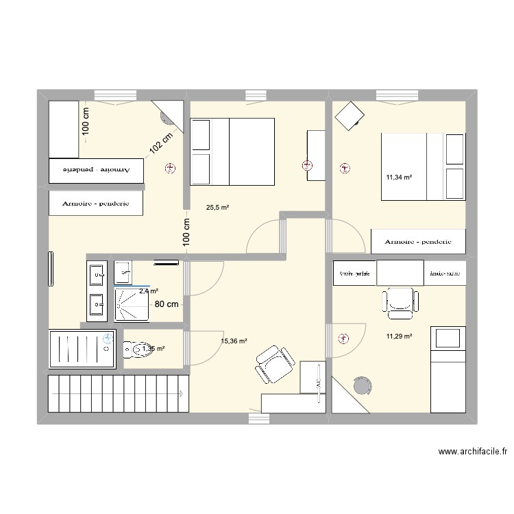 Espérance LB projet 2è SDB v2. Plan de 0 pièce et 0 m2