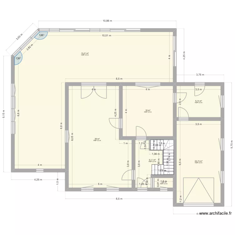 Oteppextatelier1. Plan de 7  et 169 m²