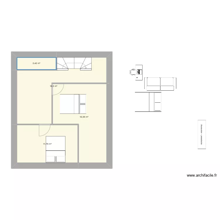 comble v2. Plan de 0 pièce et 0 m2