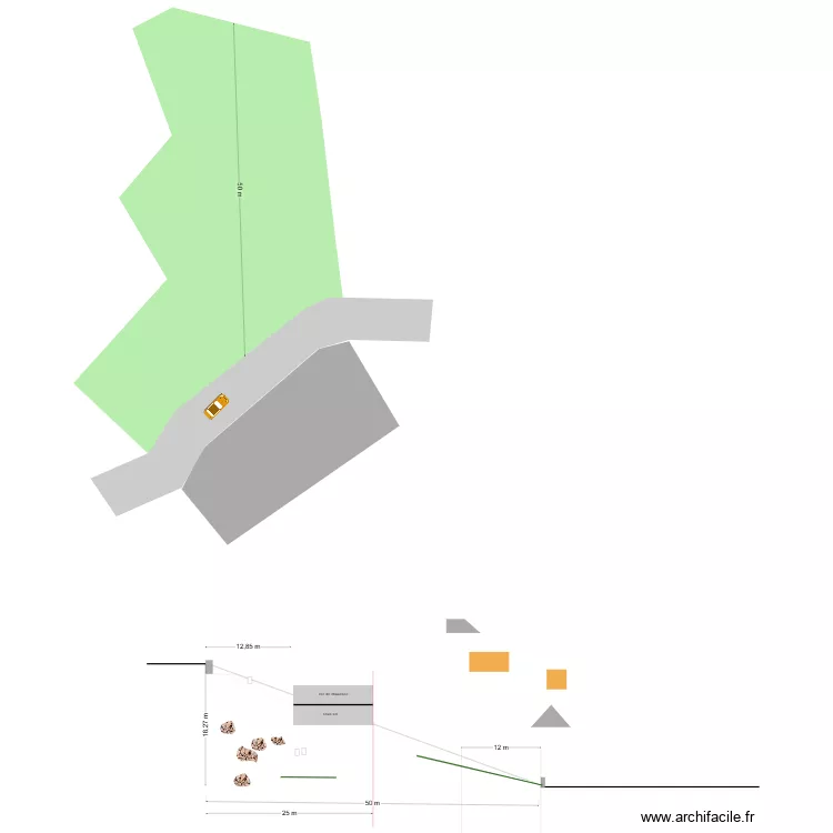 terrain betpouey francois 25m. Plan de 