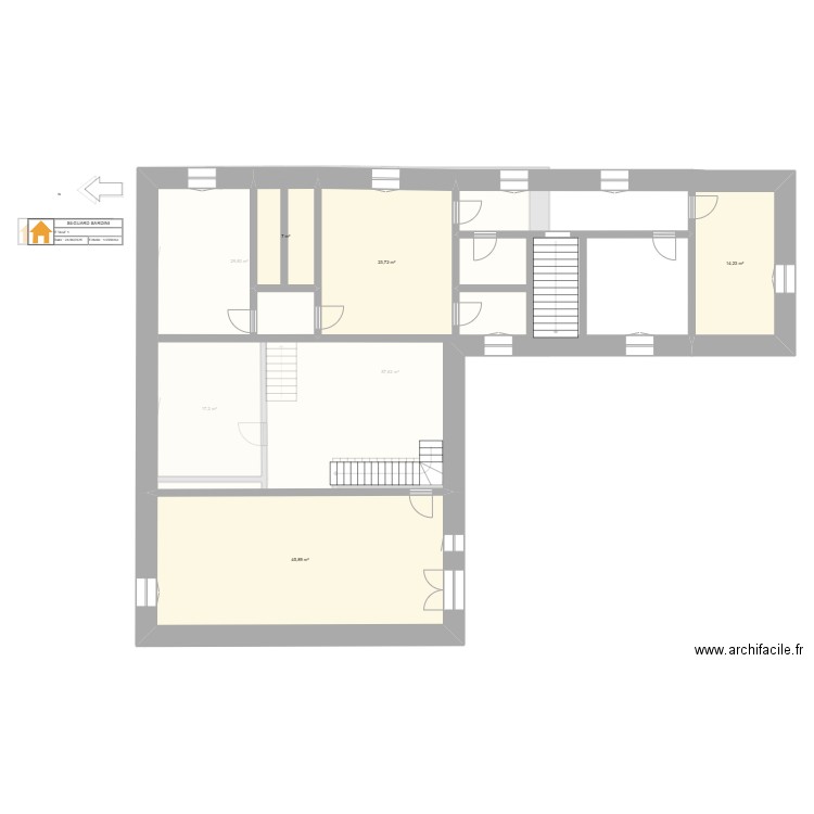 SEGUARD BARDINI. Plan de 11 pièces et 251 m2