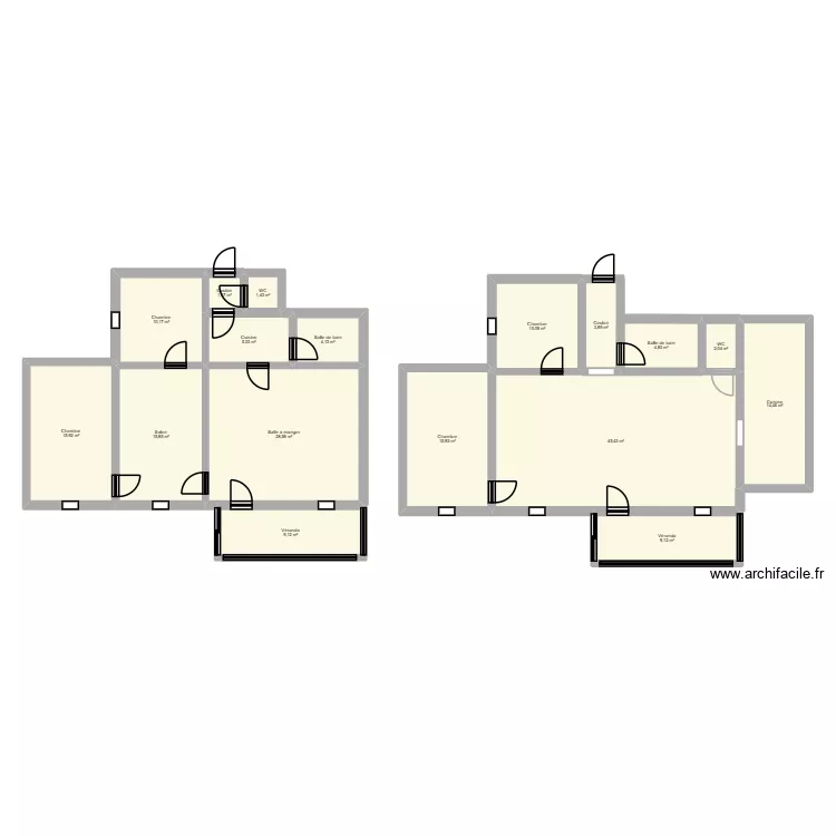 Maison teillé. Plan de 17 et 198 m² Maison teillé. Plan de 17 et 198 m²