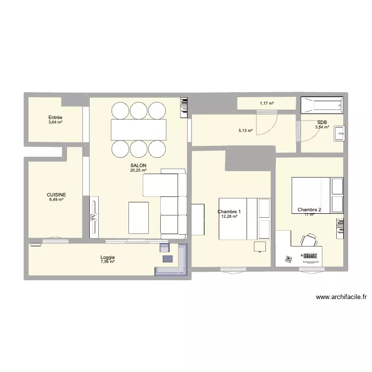 Appartement Saint cloud . Plan de 