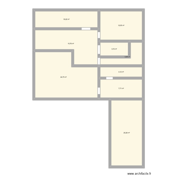 Gadagne. Plan de 9 pièces et 103 m2