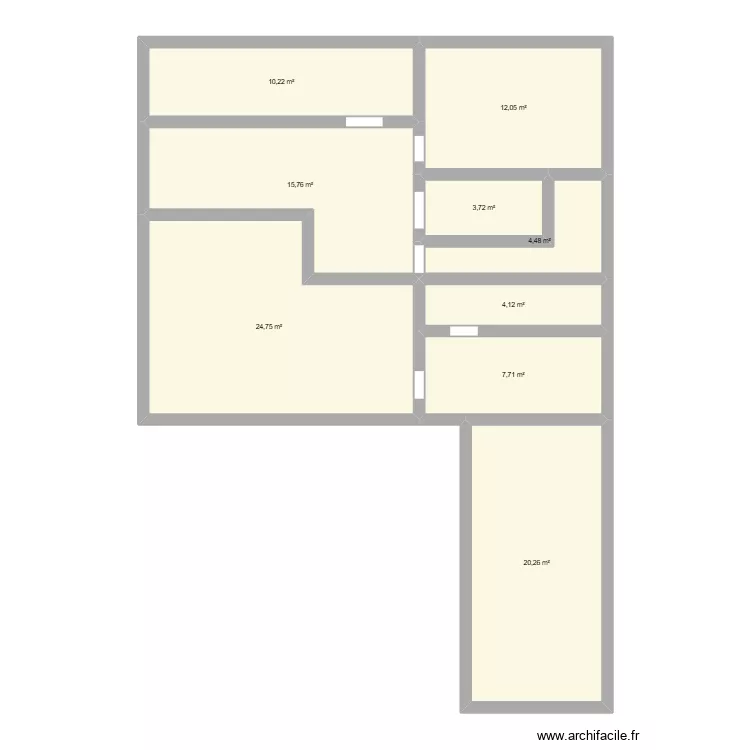 Gadagne. Plan de 9  et 103 m²