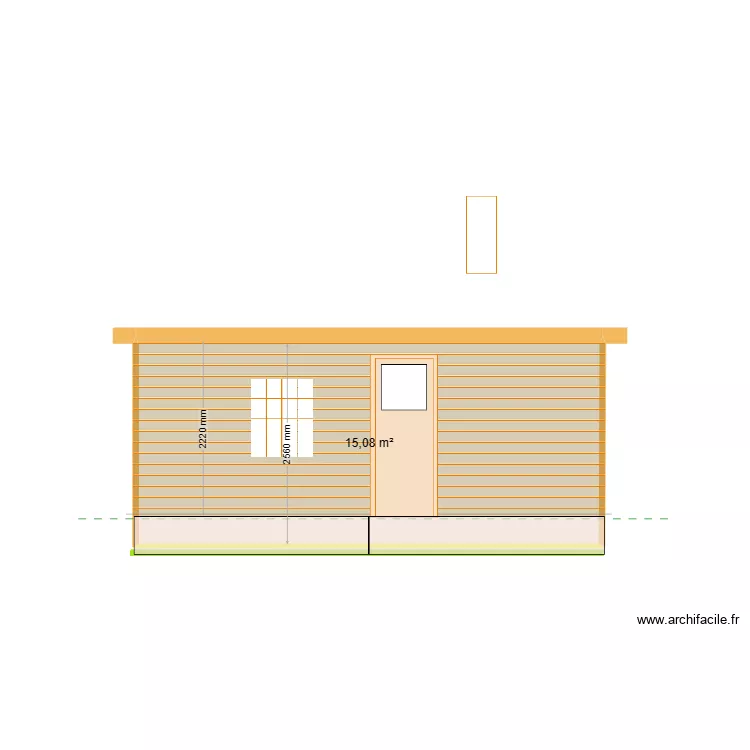 chalet de jardin Vivianne et Thierry. Plan de 