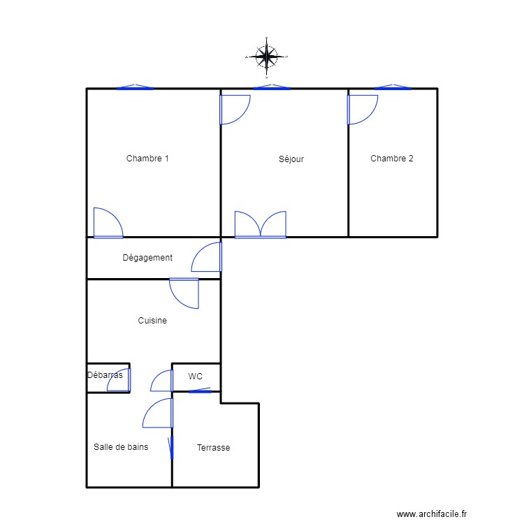 LOT N°14. Plan de 8 pièces et 66 m2