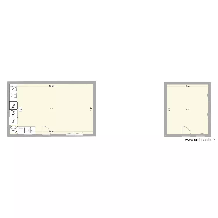 plan i events. Plan de 3  et 105 m²