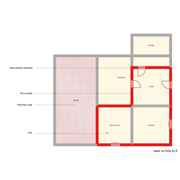 de sousa david et sandrine audit étape 1 rdc. Plan de 6 pièces et 110 m2