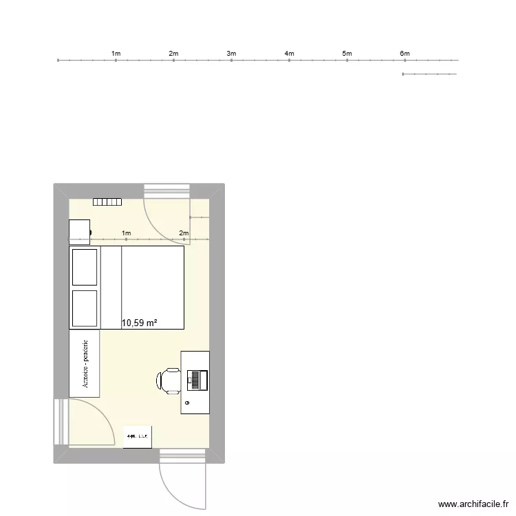 Coloc colombes - Chambre Léonie 2. Plan de 1 et 11 m² Coloc colombes - Chambre Léonie 2. Plan de 1 et 11 m²