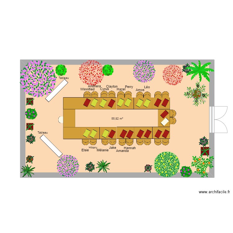 Salle de botanique. Plan de 0 pièce et 0 m2