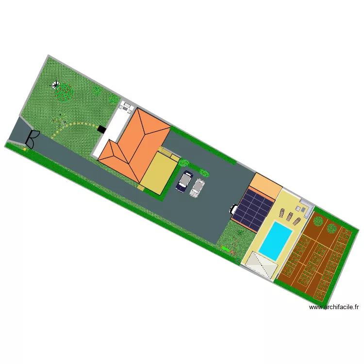Maison Aurore. Plan de 1  et 37 m²