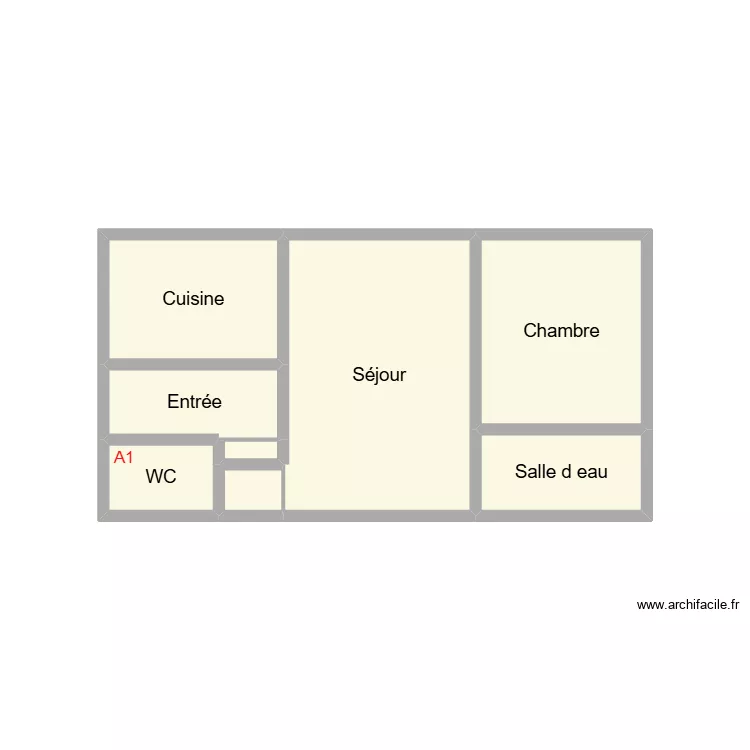 KERLEROUX. Plan de 8  et 13 m²