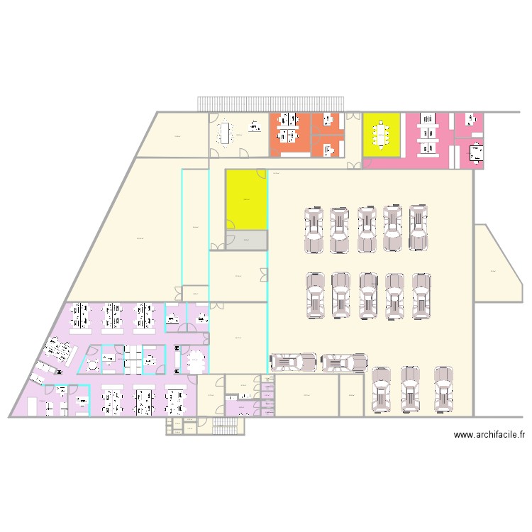 UYGHJVBKJMHN. Plan de 45 pièces et 1383 m2