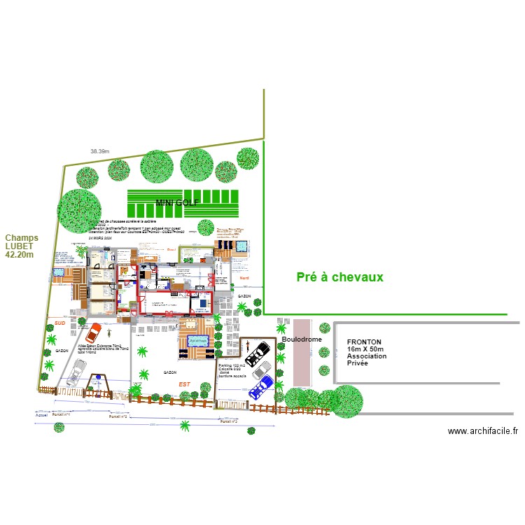 plan masse La Sablère pour EXPERT+ARTISANS-24 jmars. Plan de 2 pièces et 53 m2