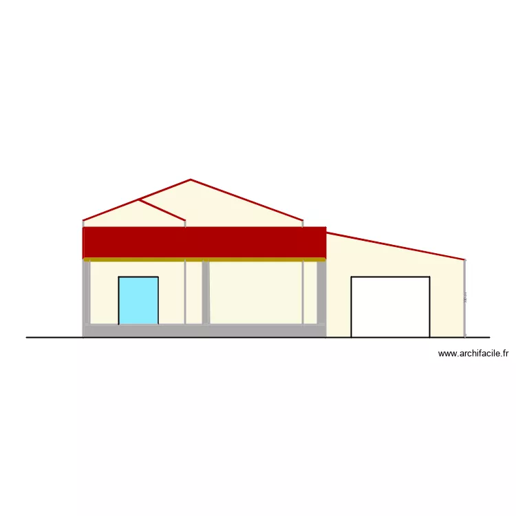 Plan de facade. Plan de 