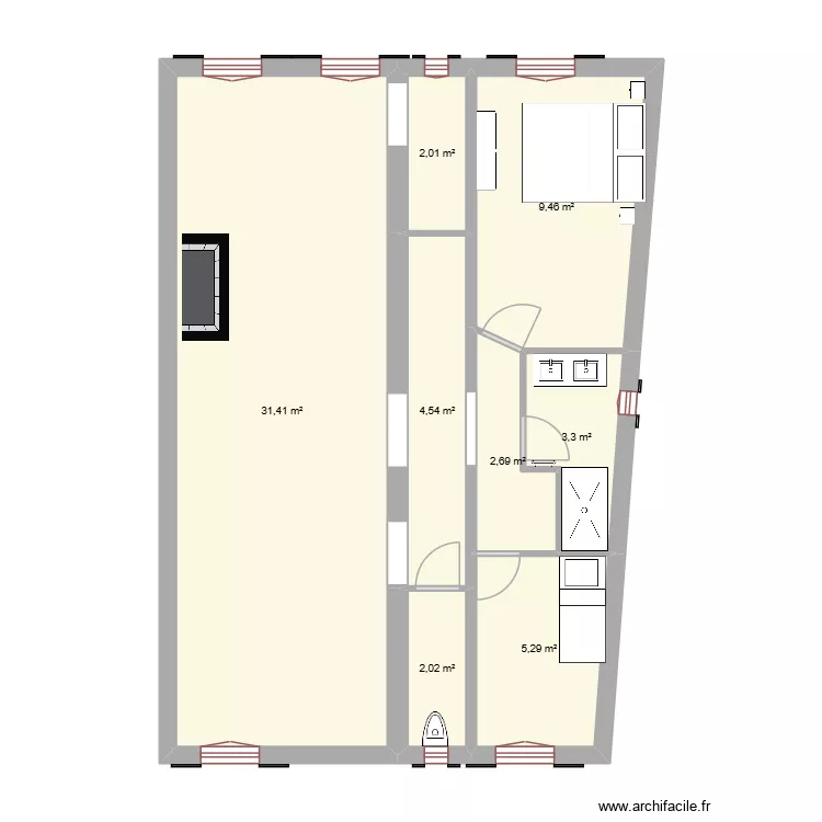 LE LAUZET. Plan de 8 et 61 m² LE LAUZET. Plan de 8 et 61 m²