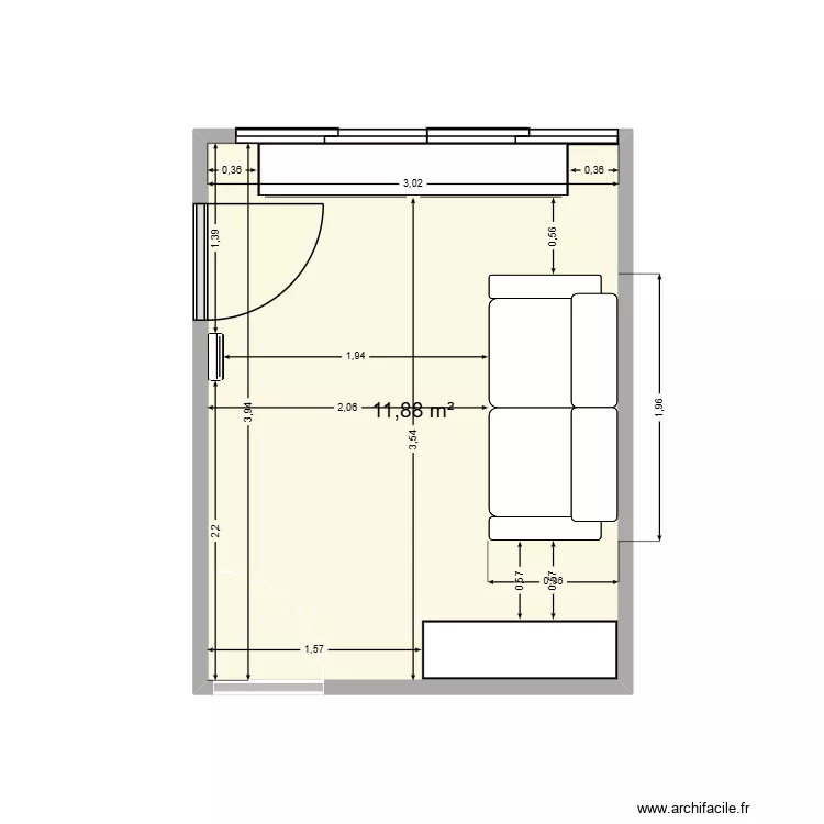 chambre enfants TM. Plan de 