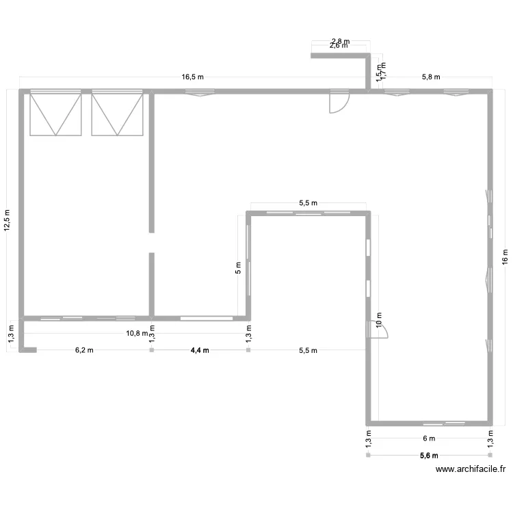 MAISON SVLC AVEC CLOISONS. Plan de 1 Pièce et 231 m² MAISON SVLC AVEC CLOISONS. Plan de 1 Pièce et 231 m²