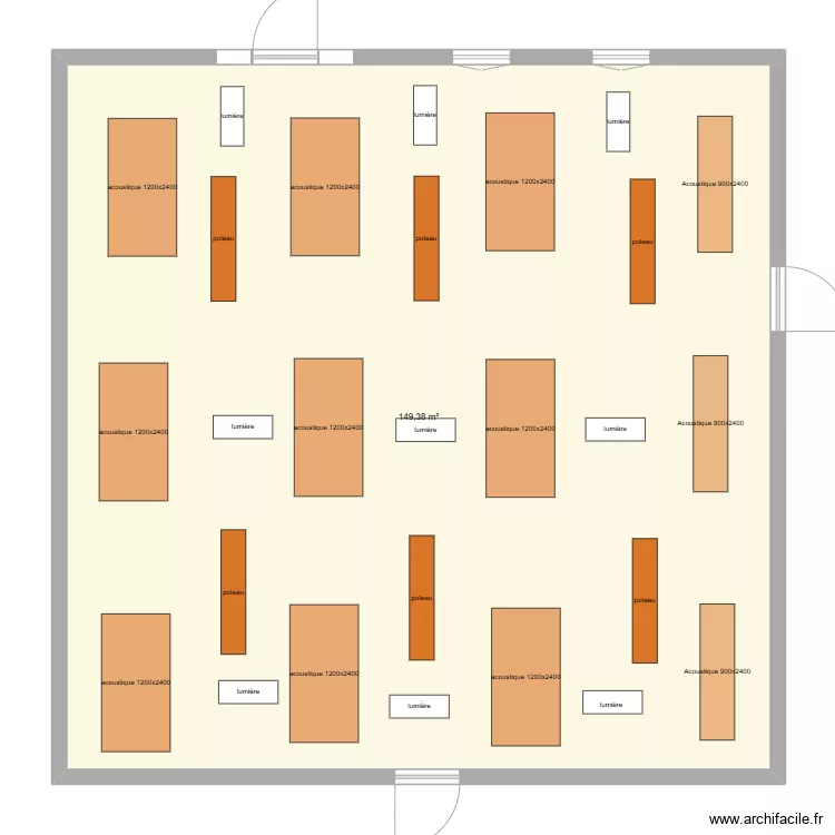 Salle des f&ecirc;tes St Omer. Plan de 