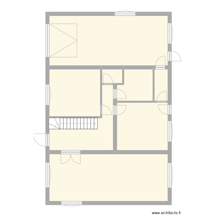 guemps existant. Plan de 7 pièces et 107 m2