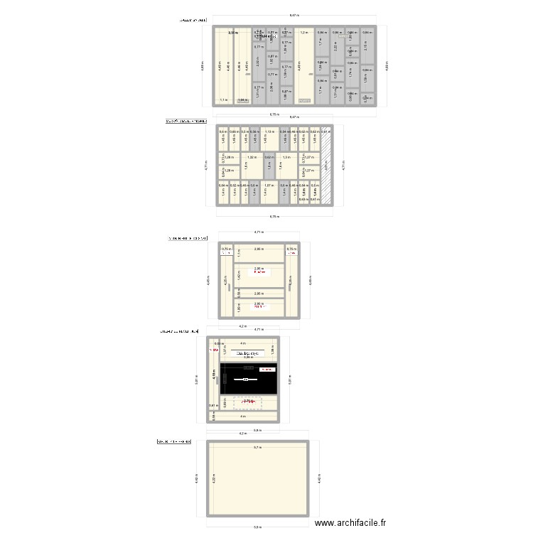 AAA. Plan de 62 pièces et 130 m2