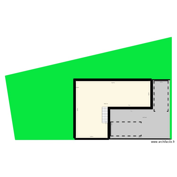 PLAN MARIE MATT vide. Plan de 4 pièces et 410 m2