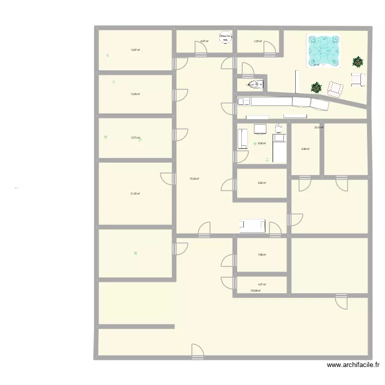 institut. Plan de 16 pièces et 364 m² institut. Plan de 16 pièces et 364 m²