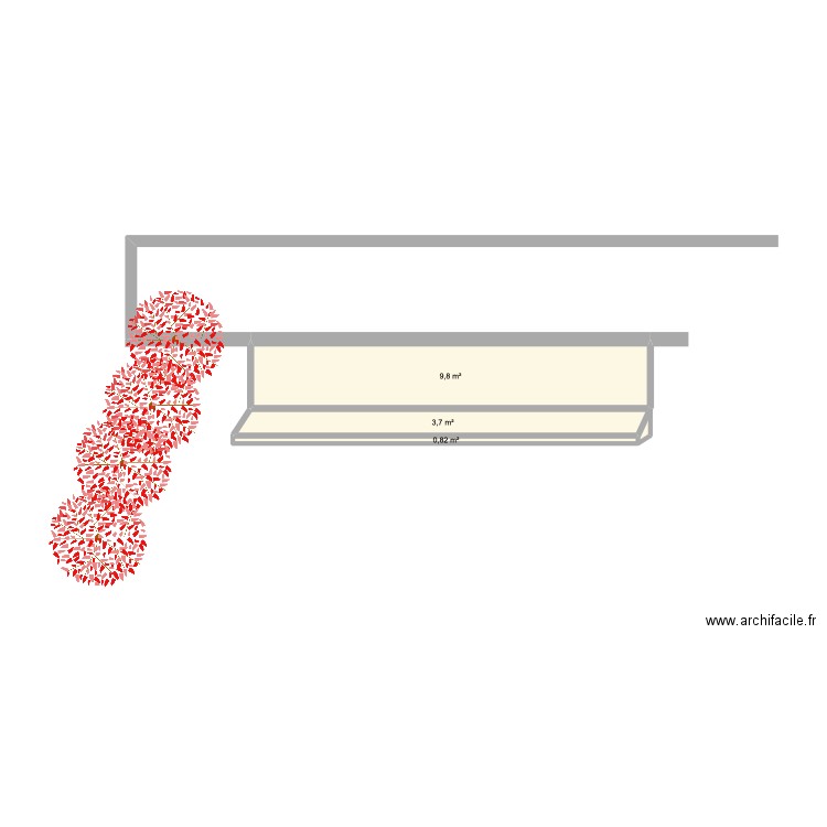 Emplacement poubelles 1. Plan de 3 pièces et 14 m2