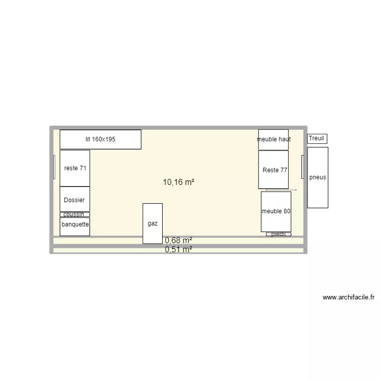 Cellule vue de coté 2430. Plan de Cellule vue de coté 2430. Plan de