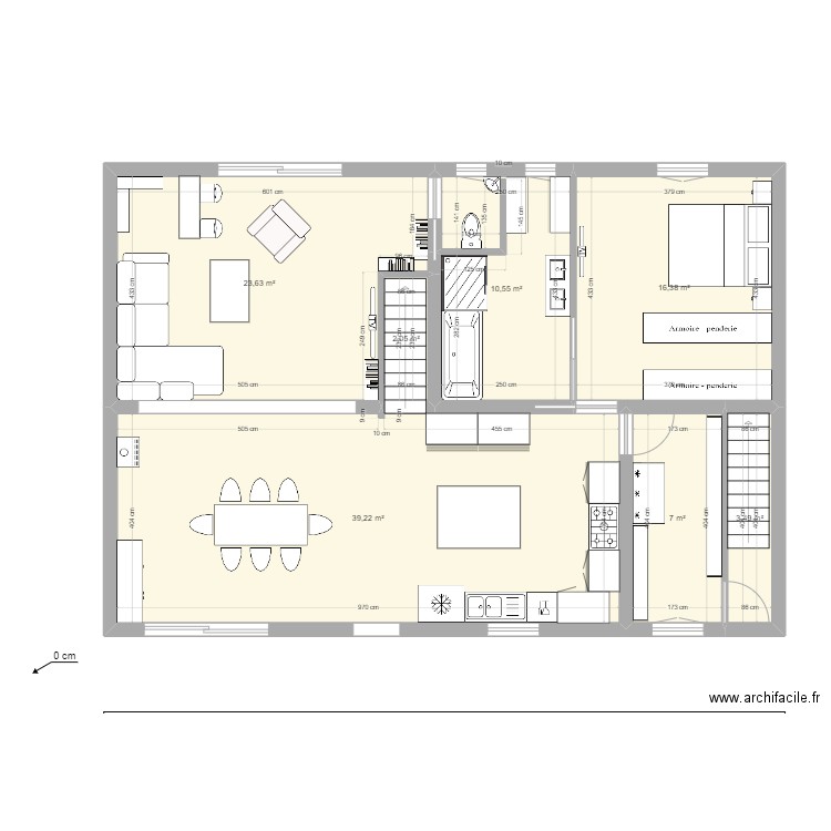 chalet 2. Plan de 14 pièces et 207 m2