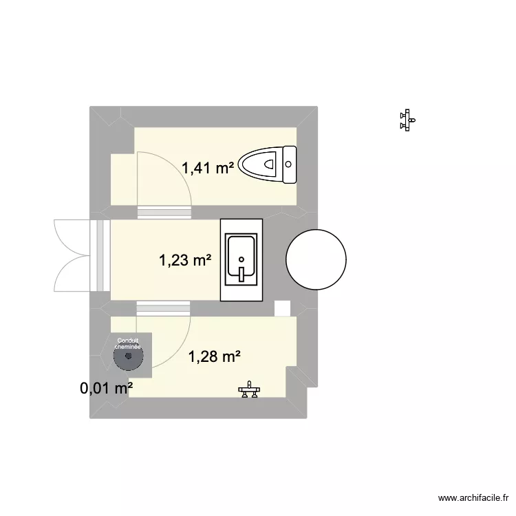 BATHROOM -POOL . Plan de 