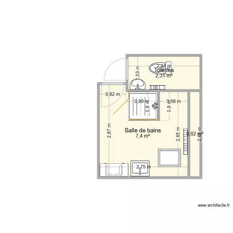 25_07_28 - Plan sdb - Yverneau - Projet. Plan de 