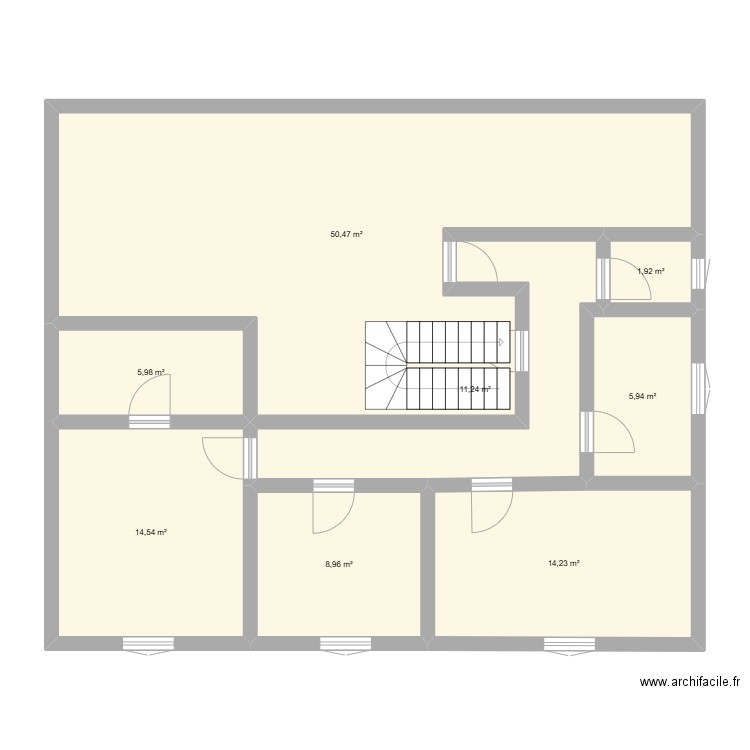etage1. Plan de 8 pièces et 113 m2