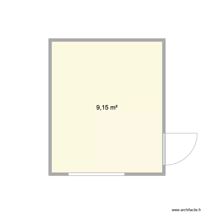 SALLE A MANGER LAFFITTE. Plan de 1  et 9 m²