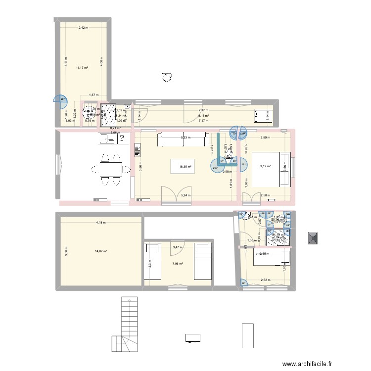 Le Couletprojet didier2. Plan de 12 pièces et 82 m2