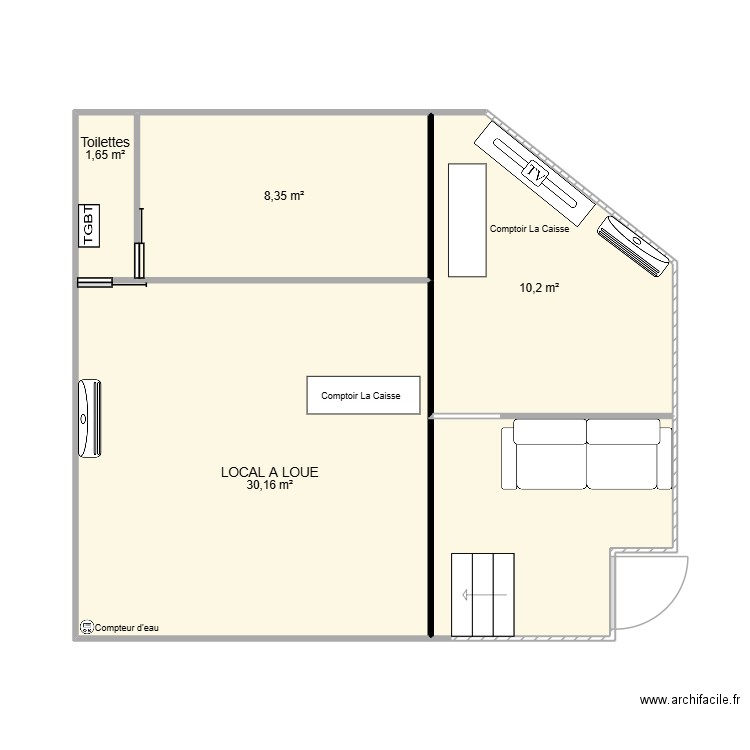 JE CONSOLE. Plan de 4 pièces et 50 m2